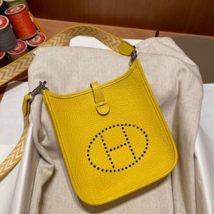 Replica Hermes Evelyne II TPM Yellow - high-end fake designer purse
