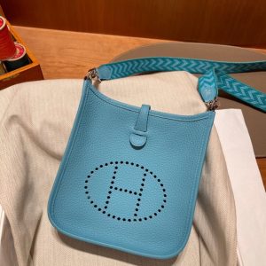 Replica Hermes Evelyne II TPM Blue - realistic designer-inspired fake bag