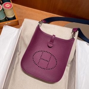 Replica Hermes Evelyne II TPM Purple - high-accuracy replica luxury purse