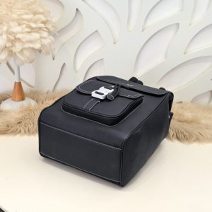 Replica Dior Saddle Backpack Black With Flap - premium 1:1 fake handbag model