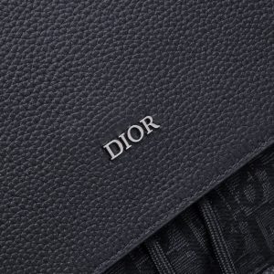 Replica Dior Saddle Backpack with Flap Black - high-quality designer bag clone