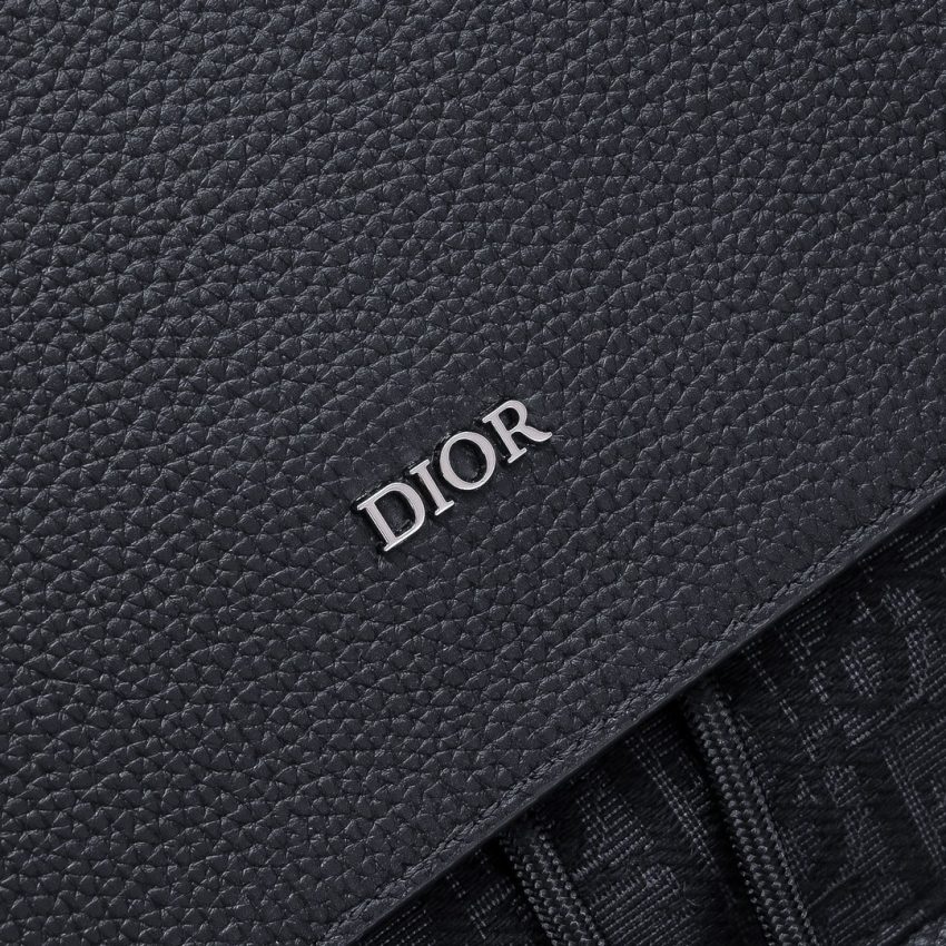 Replica Dior Saddle Backpack with Flap Black - high-quality designer bag clone