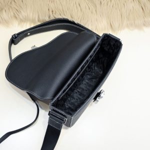 Replica Dior Saddle Messenger Bag Black - 1:1 designer replica handbag