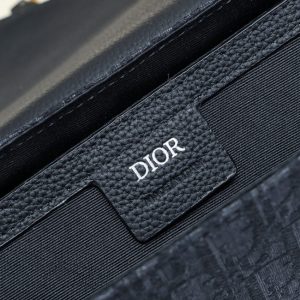 Replica Dior Saddle Messenger Bag Oblique Black - best quality luxury bag dupe