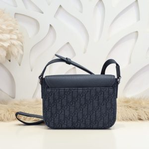 Replica Dior Saddle Messenger Bag Oblique Black - premium 1:1 fake handbag model
