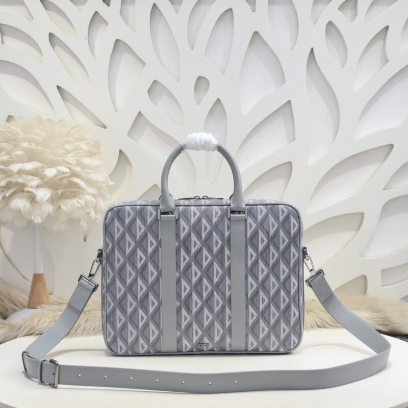 Replica Dior Zipped Briefcase White - high-accuracy replica luxury purse