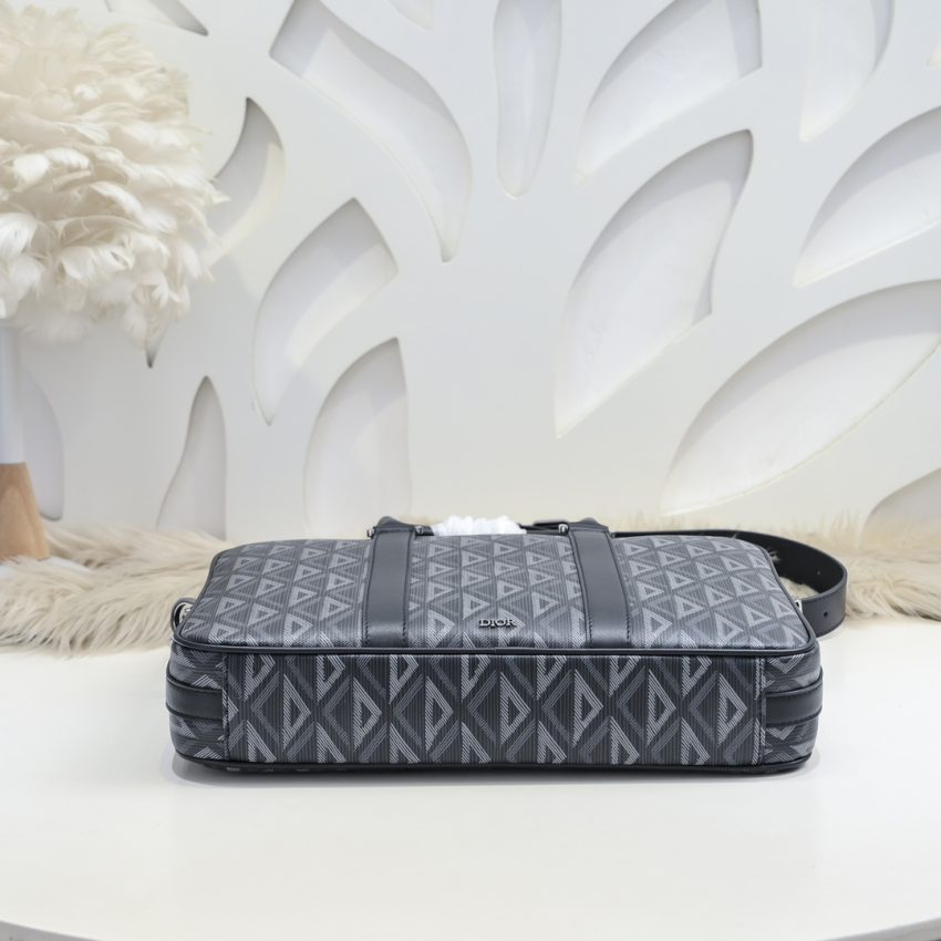 Replica Dior Zipped Briefcase Grey - 1:1 designer replica handbag