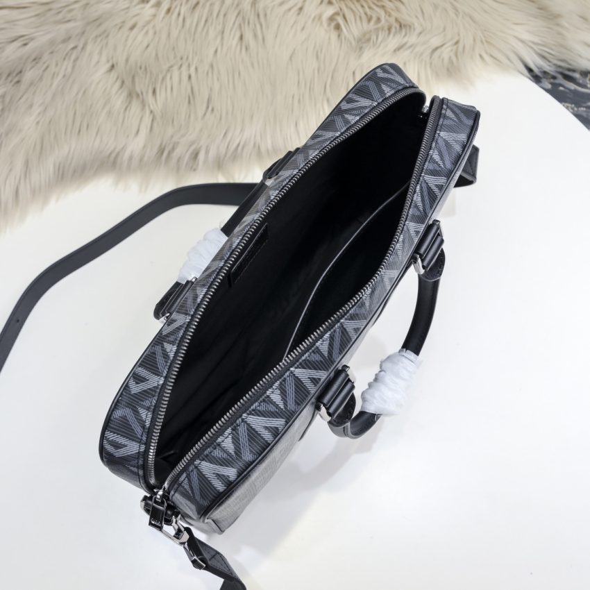 Replica Dior Zipped Briefcase Grey - high-quality designer bag clone