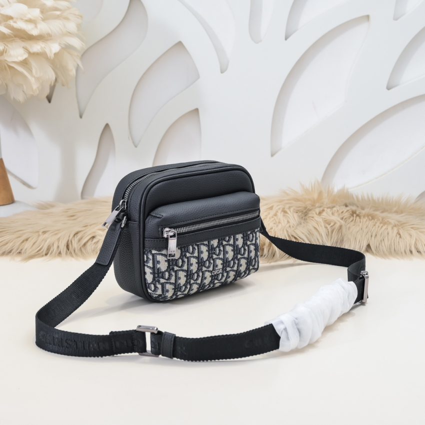 Replica Dior Rider Zipped Messenger Bag Black - 1:1 designer replica handbag