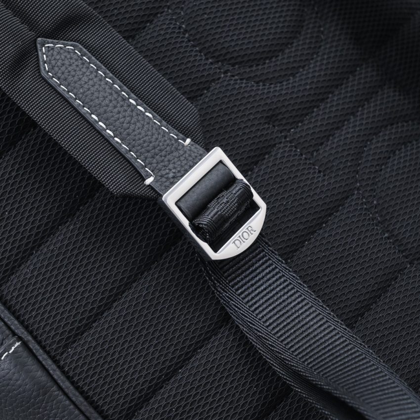 Replica Dior Saddle Zip Backpack Black Grained Calfskin - top-rated replica designer bag