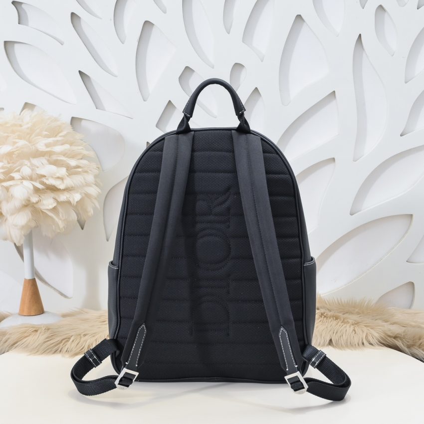 Replica Dior Saddle Zip Backpack Black Grained Calfskin - high-quality designer bag clone
