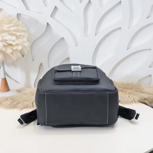 Replica Dior Saddle Zip Backpack Black Grained Calfskin - authentic-look luxury purse replica