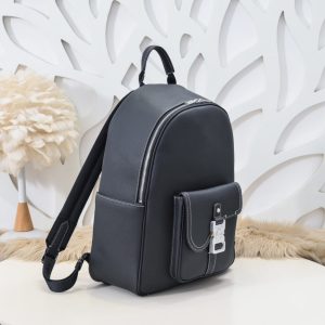 Replica Dior Saddle Zip Backpack Black Grained Calfskin - ultra-realistic fake designer tote