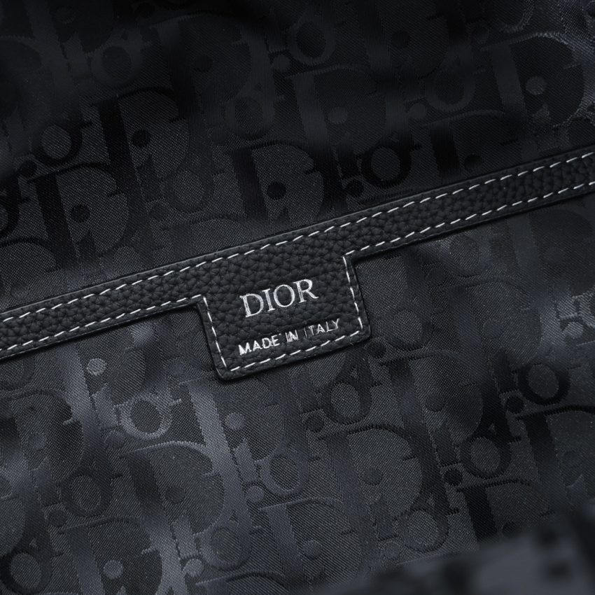 Replica Dior Saddle Zip Backpack Black Grained Calfskin - best-selling designer handbag dupe