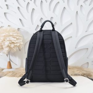 Replica Dior Saddle Zip Backpack Black - realistic designer-inspired fake bag