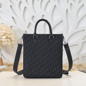 Replica Dior Saddle Shopping Tote Oblique Black - best-selling designer handbag dupe