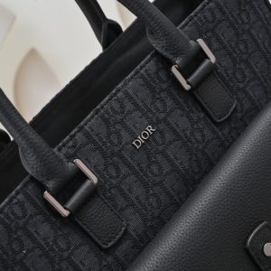 Replica Dior Saddle Shopping Tote Oblique Black - top-rated replica designer bag
