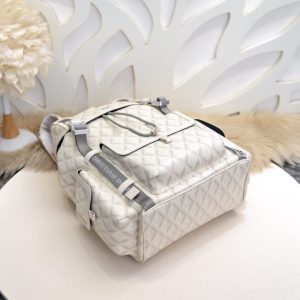 Replica DIOR Hit The Road Backpack White Diamond - near-authentic luxury replica handbag