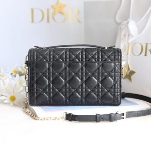 Replica My Dior Top Handle Bag Black - high-accuracy replica luxury purse