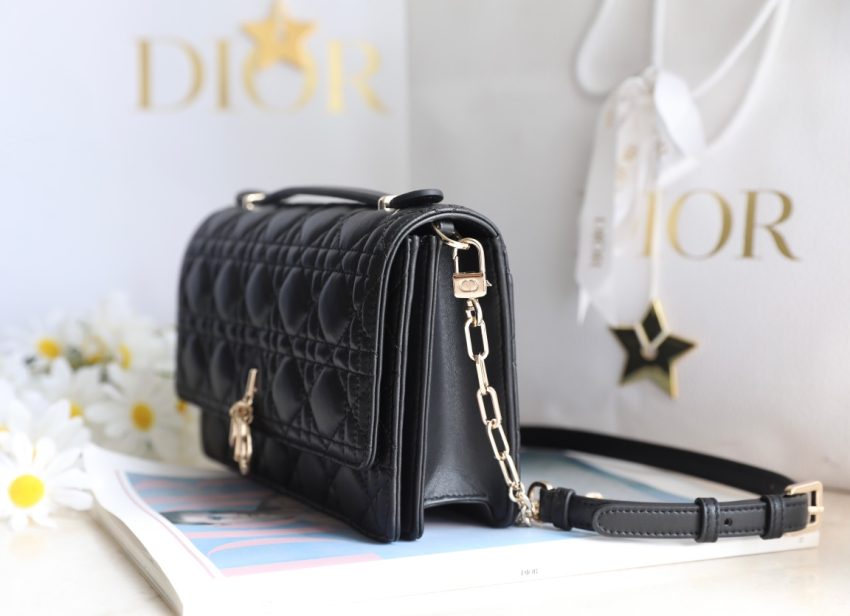 Replica My Dior Top Handle Bag Black - premium 1:1 fake handbag model