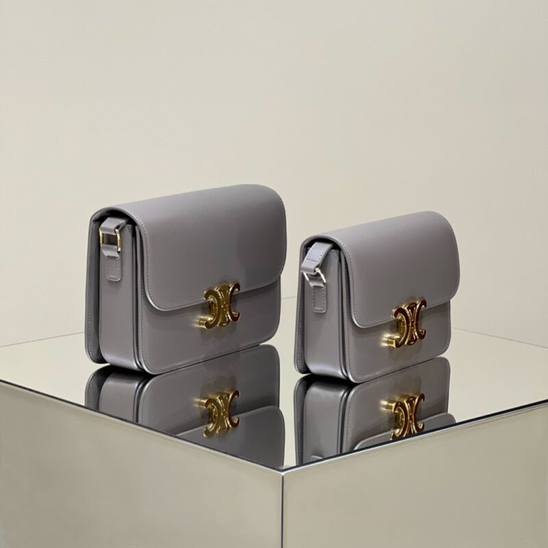 Replica Celine Triomphe Mini Grey - authentic-look luxury purse replica