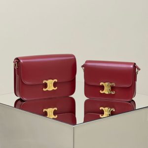 Replica Celine Triomphe Mini Bordeaux - elite superclone designer purse