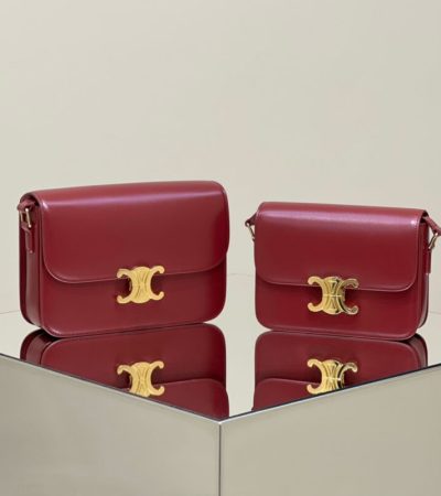 Replica Celine Triomphe Mini Bordeaux - elite superclone designer purse