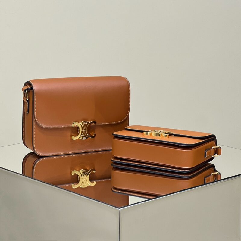 Replica Celine Triomphe Mini Brown - authentic-look luxury purse replica