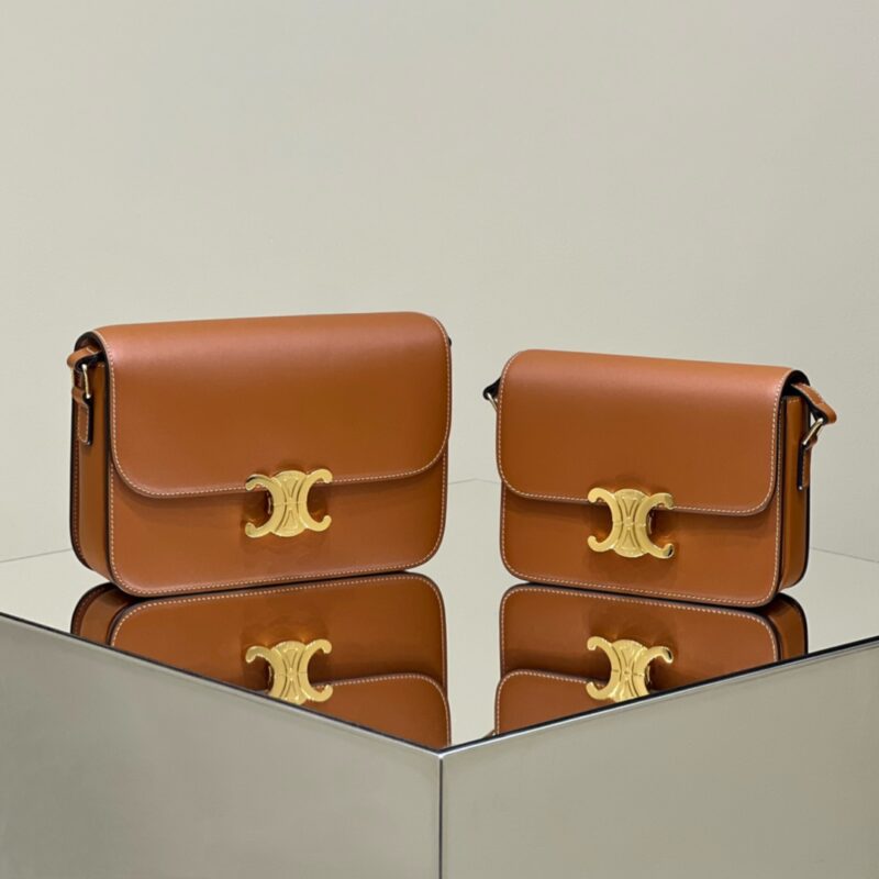 Replica Celine Triomphe Mini Brown - top-tier luxury replica shoulder bag