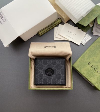 Replica Gucci Interlocking Wallet Black - near-authentic luxury replica handbag