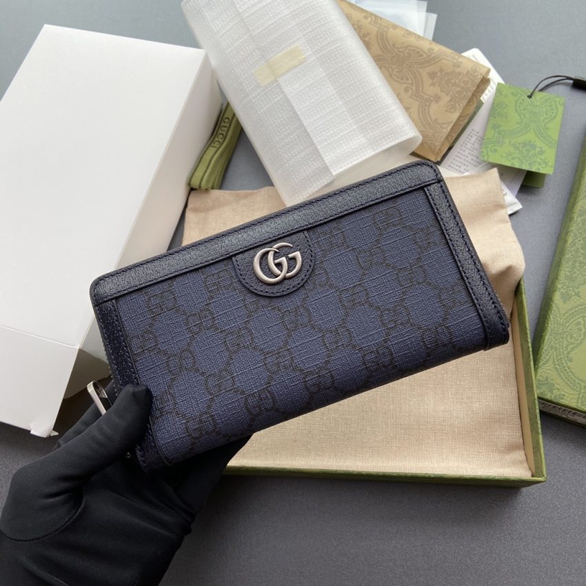Replica Gucci Ophidia Zipper Wallet Black - best quality luxury bag dupe
