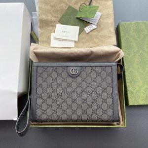 Replica Gucci G Ophidia Clutch Grey - premium-grade designer purse dupe
