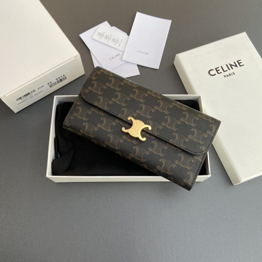 Replica Celine Triumphe Long Wallet - elite superclone designer purse