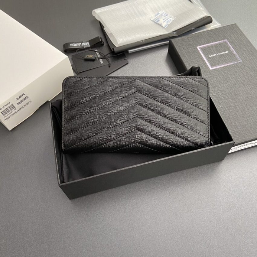 Replica Yves Saint Laurent Long Zippered Wallet - high-accuracy replica luxury purse
