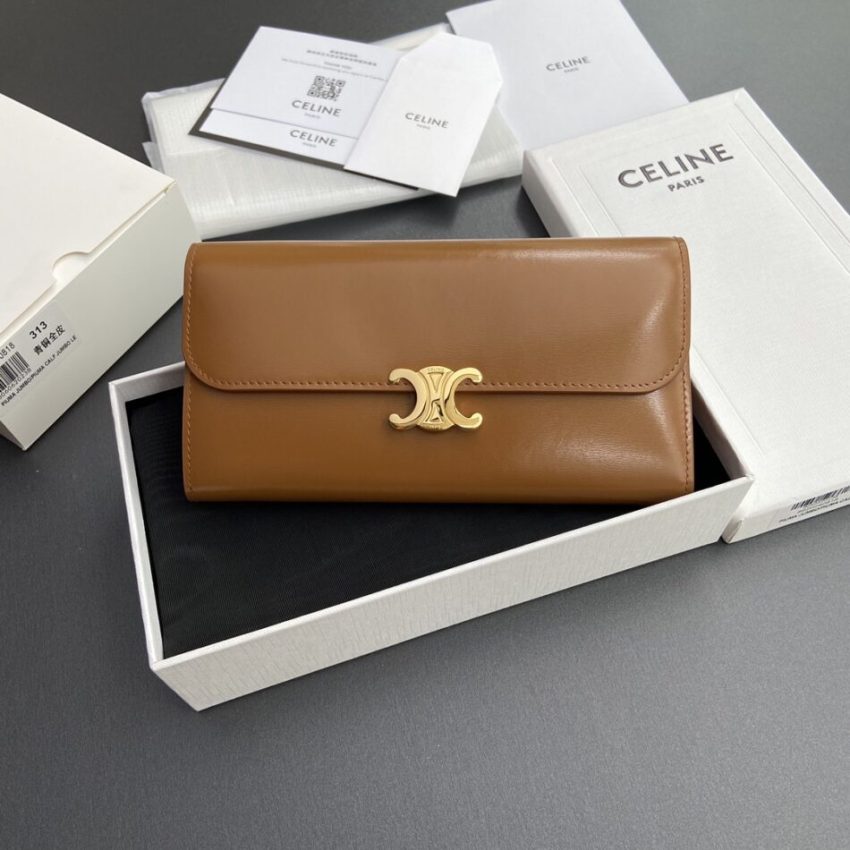 Replica Celine Triumphe Long Wallet Brown - premium 1:1 fake handbag model
