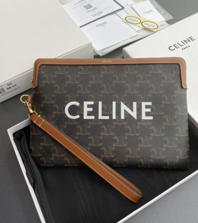 Replica Celine Triumphe Clutch Brown - high-end fake designer purse