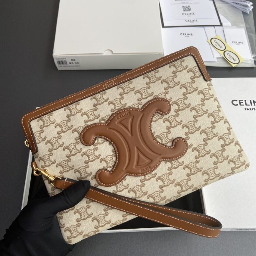 Replica Celine Triumphe Clutch White - elite superclone designer purse