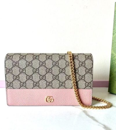 Replica Gucci GG Marmont Chain Bag Pink - 1:1 designer replica handbag