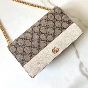 Replica Gucci GG Marmont Chain Bag White - high-end fake designer purse