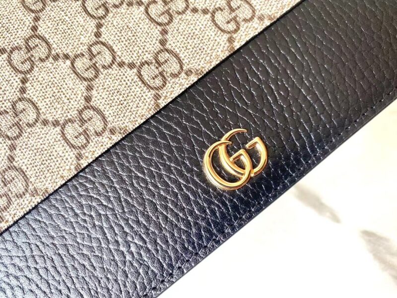 Replica Gucci GG Marmont Chain Bag Black - high-end fake designer purse