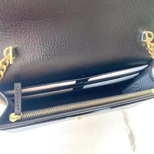 Replica Gucci GG Marmont Chain Bag Black - top-rated replica designer bag