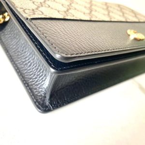 Replica Gucci GG Marmont Chain Bag Black - authentic-look luxury purse replica