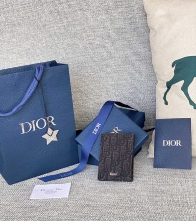 Replica Dior Bi Fold Card Holder Black - near-authentic luxury replica handbag