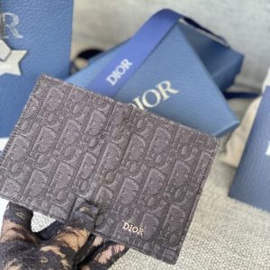 Replica Dior Bi Fold Card Holder Black - 1:1 designer replica handbag