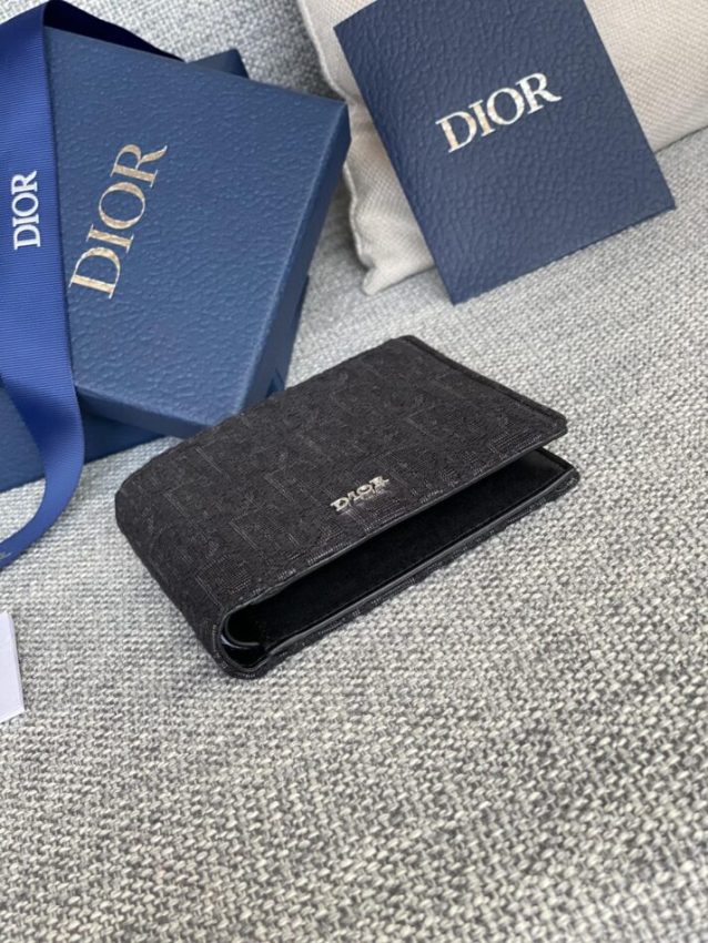 Replica Dior Jacquard Wallet Black - best-selling designer handbag dupe