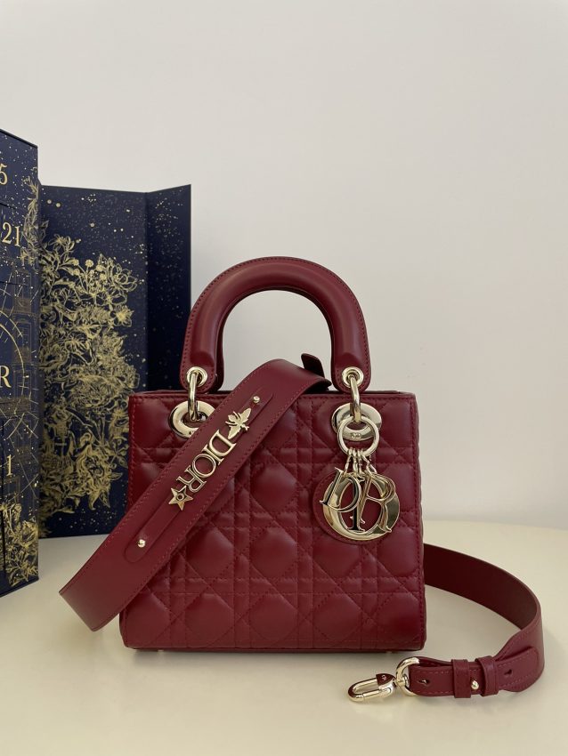 Replica Lady Dior Bordeaux ABC - realistic designer-inspired fake bag