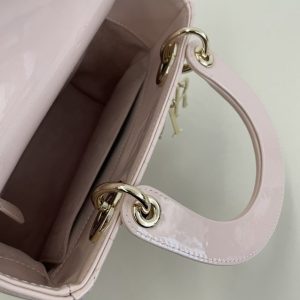 Replica Lady Dior Patent Pink ABC - near-authentic luxury replica handbag