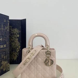 Replica Lady Dior Patent Pink ABC - best quality luxury bag dupe