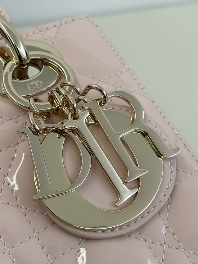 Replica Lady Dior Patent Pink ABC - ultra-realistic fake designer tote