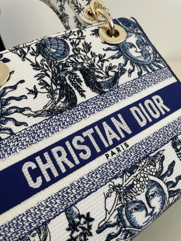 Replica Lady Dior D-Lite Blue Zodiac - premium-grade designer purse dupe